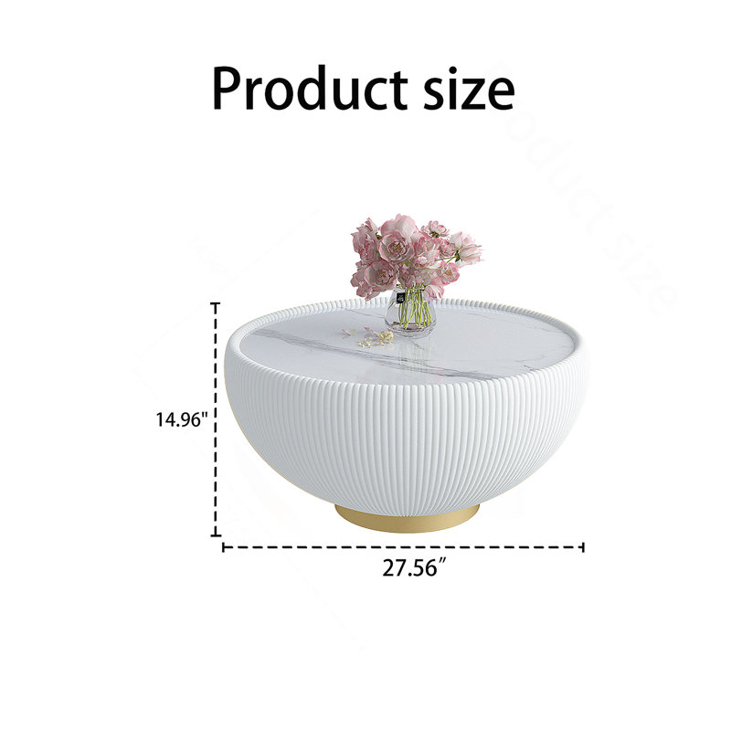 Table de bout moderne avec plateau en cuir fritté et plateau en cuir avec base en métal, table d'appoint luxueuse pour le salon (chaque plateau a un motif unique)