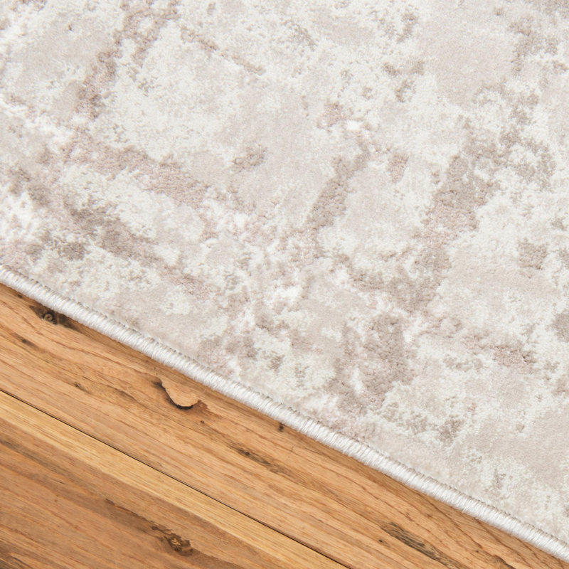 Tapis contemporain beige / crème Aimeeleigh, Carré 7 pi 10 po