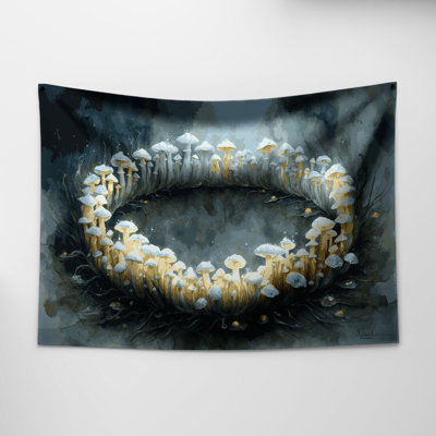 SciFi Fairy ring mushroom circle Wall Tapestry