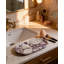 Plateau en marbre Calacatta Viola Violet - Organisateur de comptoir de salle de bain ovale pour parfums, savons et produits essentiels | Plateau de luxe avec rebords lisses
