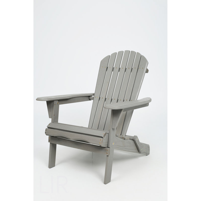 Ensemble de 2 chaises longues en bois de cèdre massif avec grain de bois, Gris