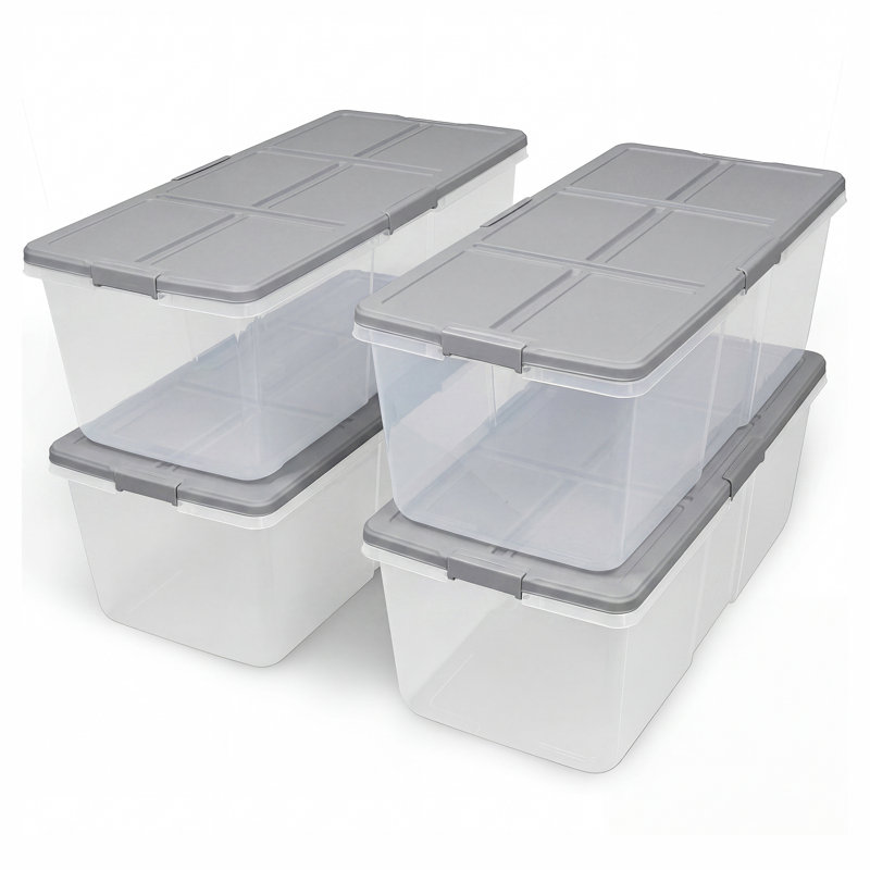 100 Qt Latched Storage Container 4-Pack