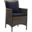 Chaise de salle à manger en rotin et osier Bocabec par Havenside Home-995238423-995273794