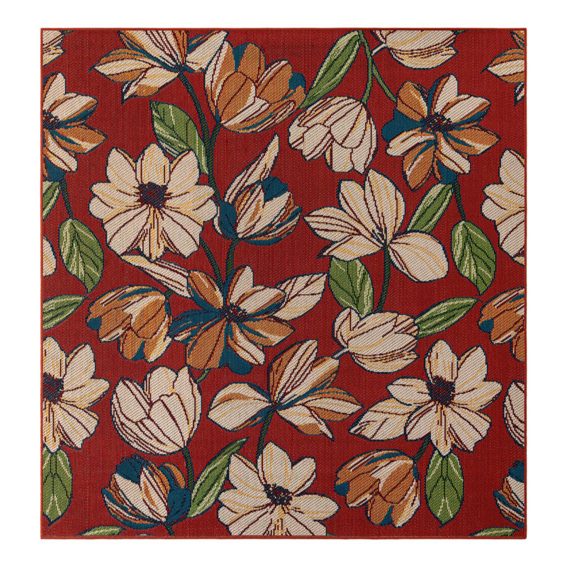 Tapis intérieur / extérieur Camalu Marlenia, Carré 7 pi 10 po
