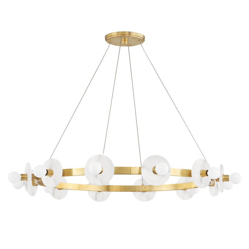Austen 12 - Light Chandelier, Aged Brass