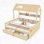 Lit plateforme simple double avec tablettes et tiroirs de rangement - bois massif, aucun sommier nécessaire-1439029675
