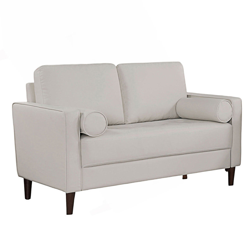Contemporary Style 1Pc Loveseat With Pillows