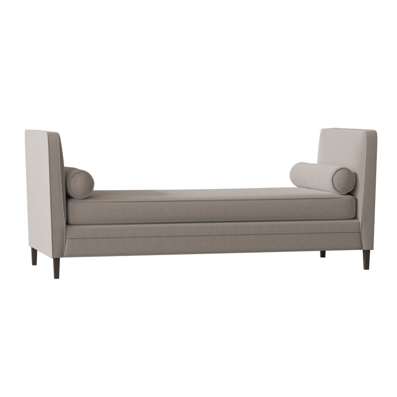 Lydia Upholstered Bench, Bella Black Performance Velvet, Brown Mahogany