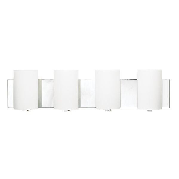 Éclairage pour meuble-lavabo à 4 lumières Abhijeet, Chrome
