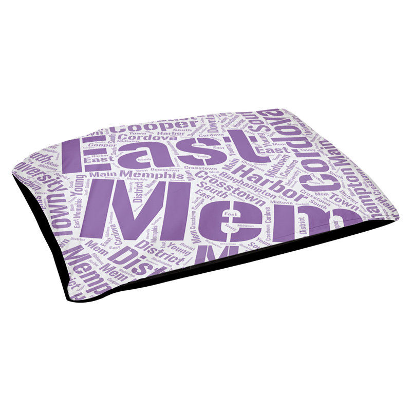 Coussin de chien « districts », Grand (l 40 po x P 30 po x H 14 po), Mauve, Memphis