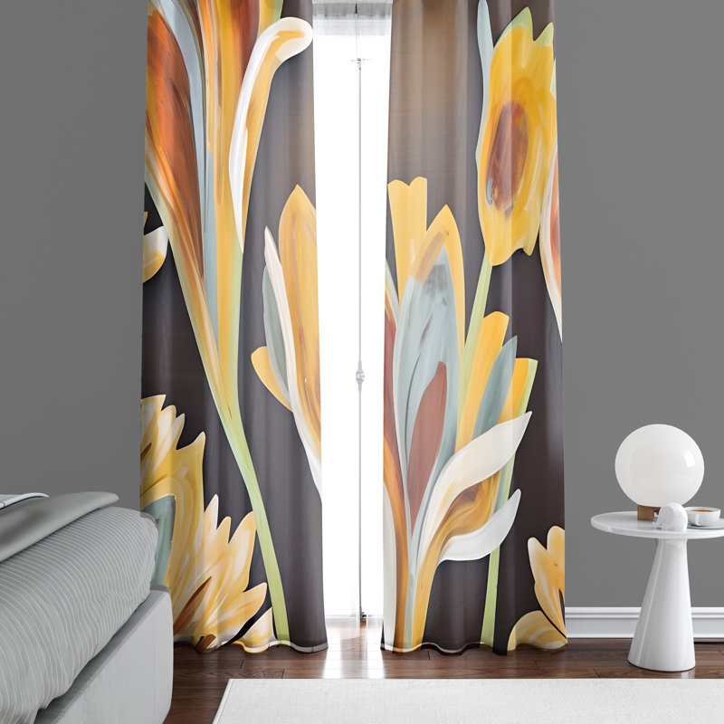 Sibury Semi Sheer Curtain Pair, 20" W x 52" L