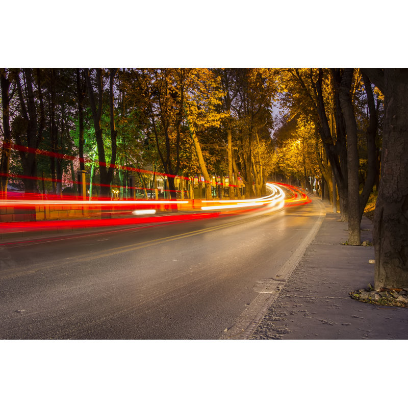 Ledja Road Night - Wrapped Canvas Print, 30cm H x 46cm W x 3.8cm D