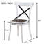 2 Pieces Set Dining Side Chair Rustic Modern Farmhouse Design Retro Design With Metal X Design