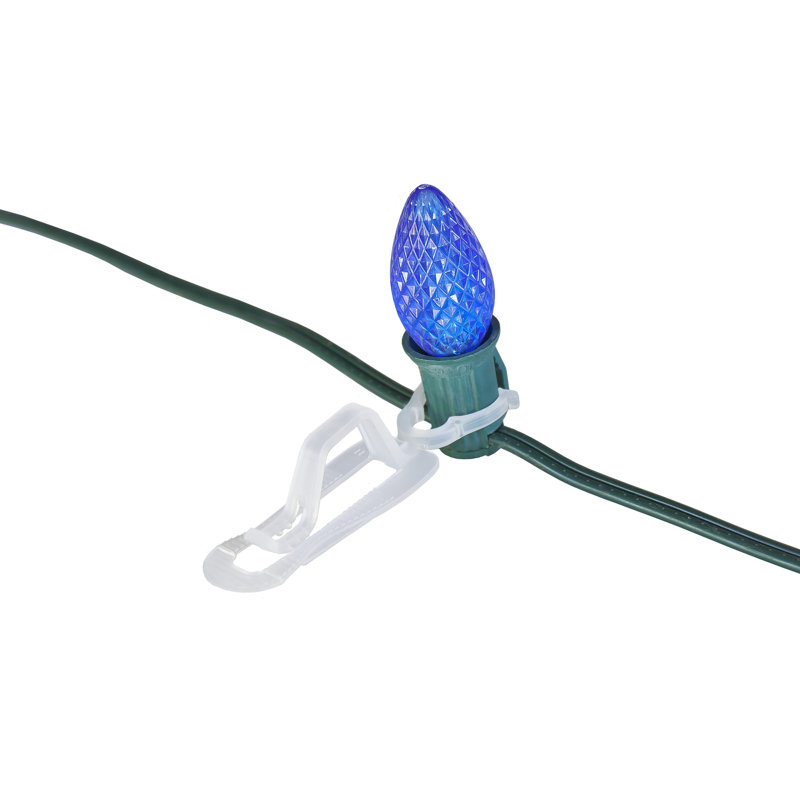 Seau de 300 pinces universelles transparentes pour lumières de Noël