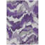 Tapis intérieur / extérieur en polyester tissé à la machine à motif abstrait mâle Mauve-95997926