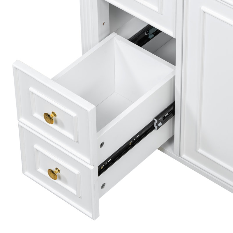 Meuble-lavabo de salle de bain avec lavabo, White