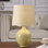 Lampe de table en céramique 21 po avec abat-jour avoine