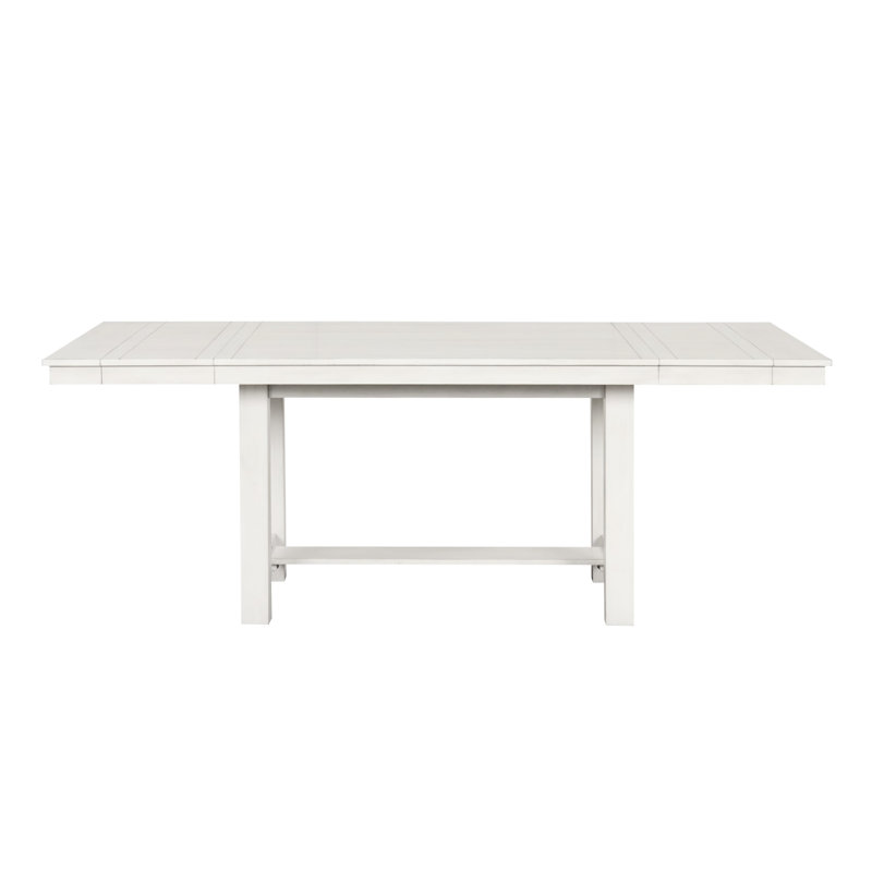 Table de salle à manger rustique en chêne blanc avec structure en bois d'ingénierie