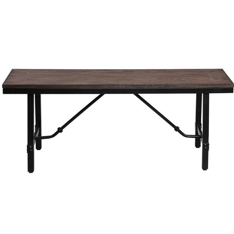 Banc en chêne Mariatu et finition noire