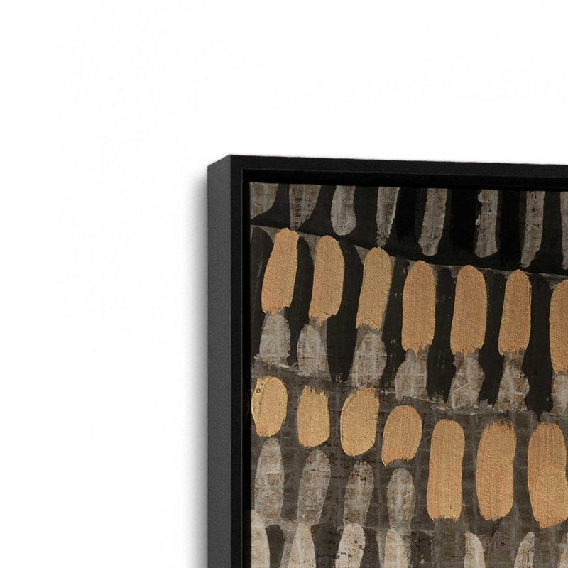 Reproduction d'art sur toile, "Metallic Onulation I" par June Erica Vess, H 12 po x l 12 po, Noir