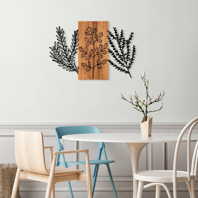 Farmhouse Plants & Flowers Wall Decor on Wood