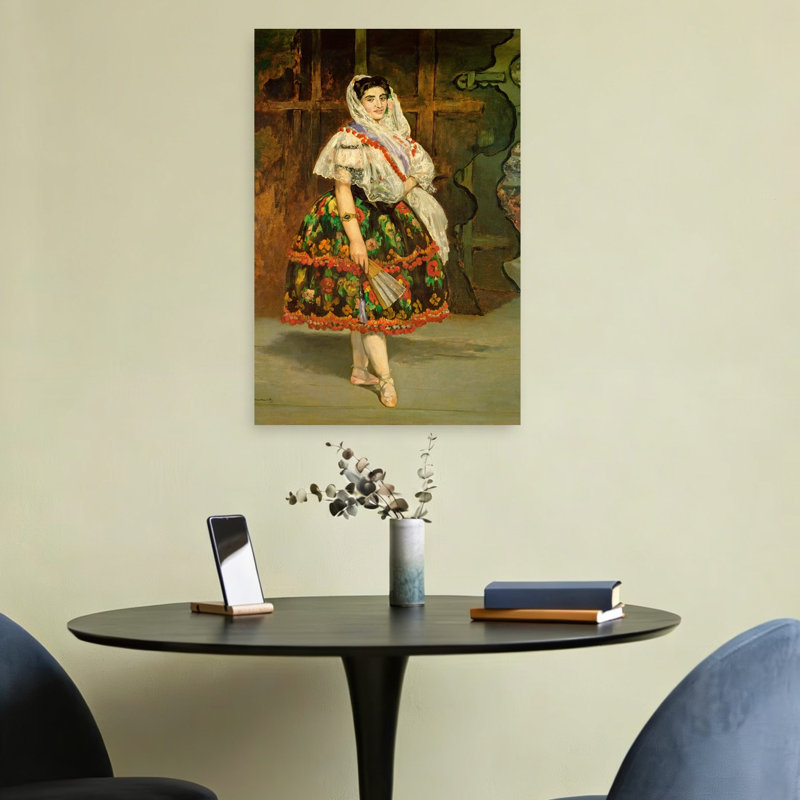 Lola De Valence, 1862 Impressionist Contemporary Portrait City Wall Art Print by Edouard Manet - 1 Piece Wrapped Canvas Wall Art