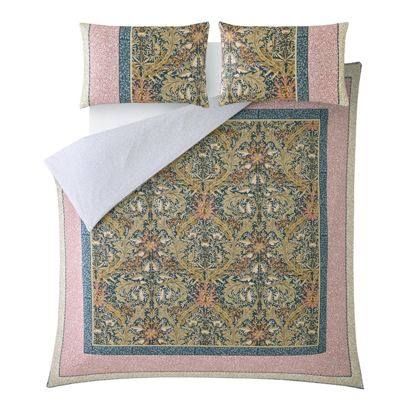 Kelmscott Navy Rose 250 Thread Count Bedset, King Size Bed (240 x 220 cm)