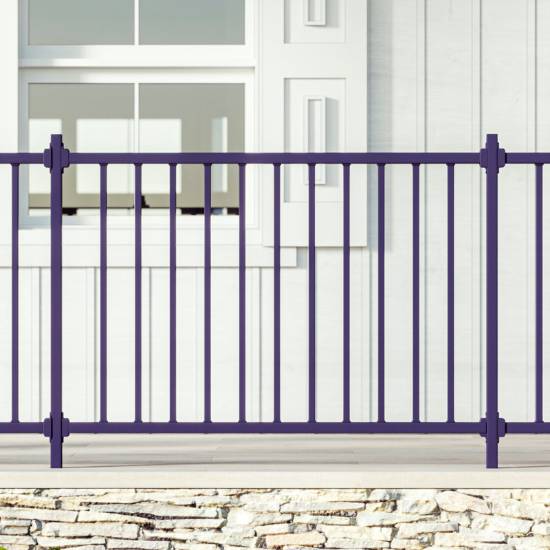 Matte Black Metal Handrail Kit for Porch and Deck