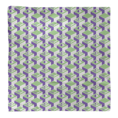 Serviette de table en coton à motif de gratte-ciels à deux couleurs