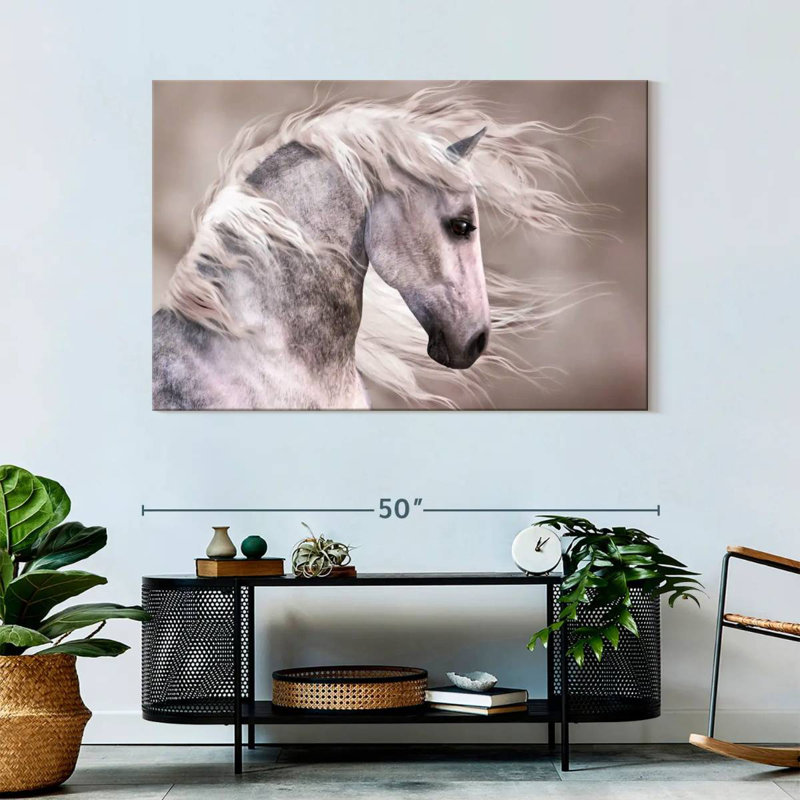Cheval brun Brampt, H 32 po x l 48 po