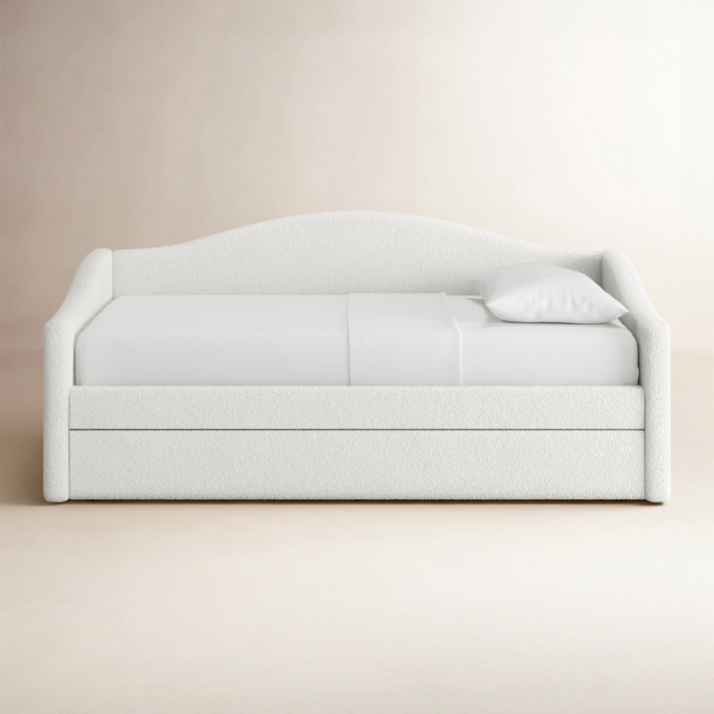 Louise Boucle Upholstered Twin Daybed with Trundle