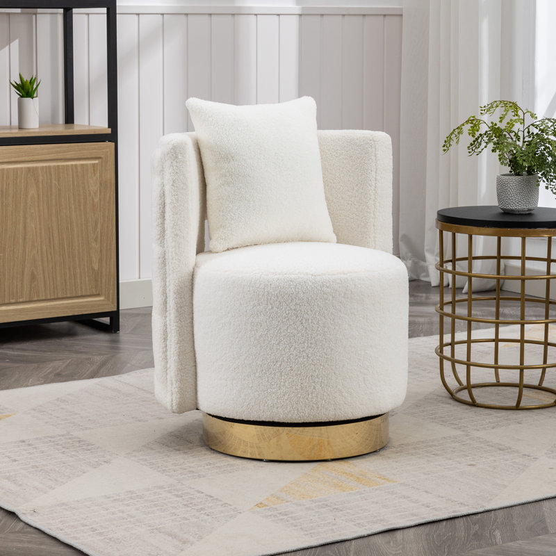 Everly Quinn Alphard Upholstered Swivel Barrel Chair & Reviews | Wayfair