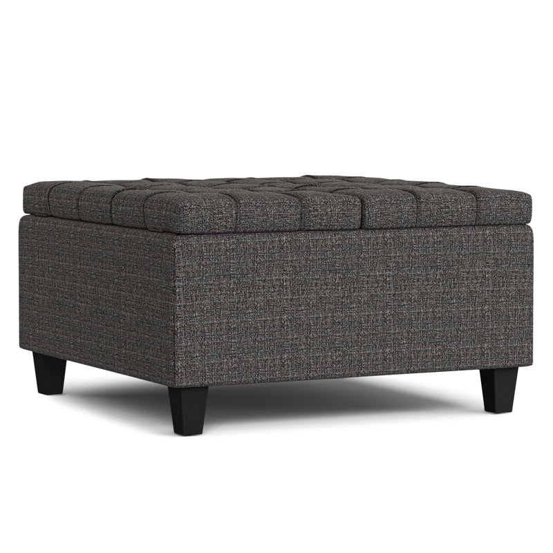 Table basse avec repose-pieds Harrison, Ébène