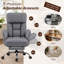 Fauteuil de bureau ergonomique de direction à dossier haut, accoudoirs rabattables et inclinable, repose-pieds rétractable, gris-599938622
