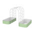 17" Tall 10 In 1 Modular Metal Outdoor Raised Garden Bed With Trellis
