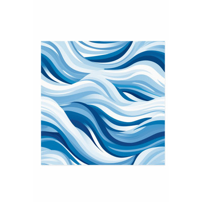 «Beach and Coastal Ocean Waves», reproduction d'art nautique sans cadre