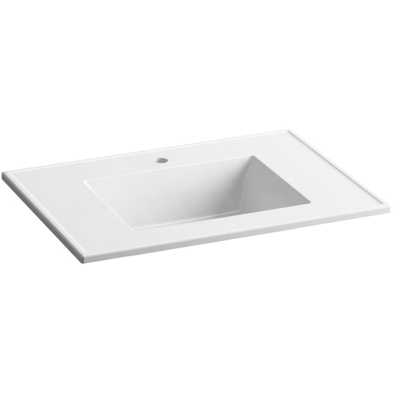 31" Single Bathroom Vanity Top with Sink, White Impressions