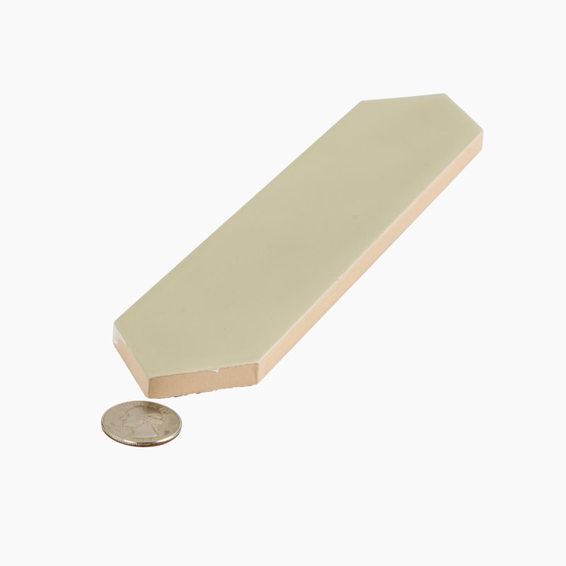 Piquet 2 in. x 10 in. Matte Ceramic Tile, Moss Green