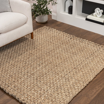 Tapis naturel en jute tissé à la main Ehlers