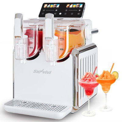 Machine à slushie à double réservoir avec technologie de refroidissement rapide et 5 réglages de boissons