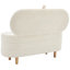 Rangement blanc moderne avec revêtement et pieds en bois pour la chambre à coucher