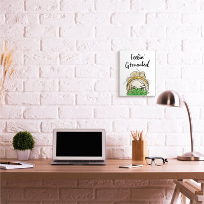 «Feeling Grounded Expression Woman with Plant» par Anna Quach - impression