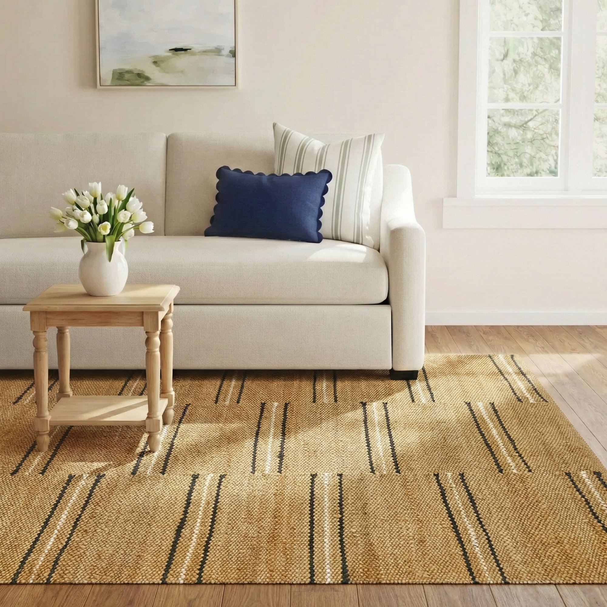 Handmade Jute / Sisal Natural Rug, Rectangle 8' x 10'