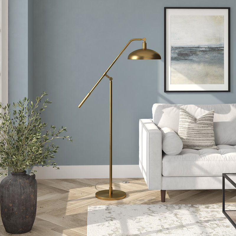 62'' Task Floor Lamp, Brushed Brass