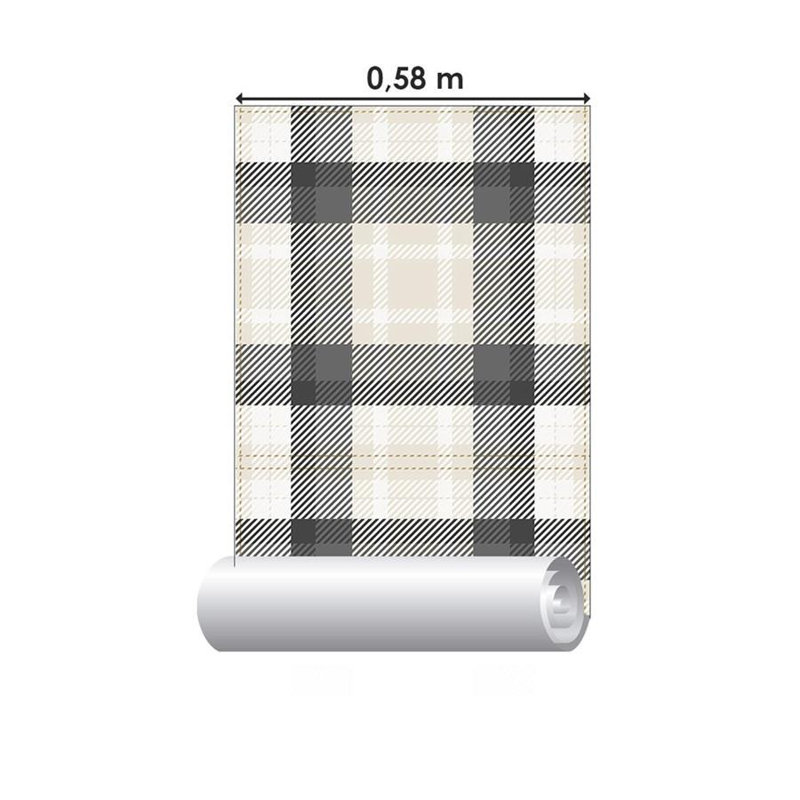 Rouleau de papier peint adhésif Davied, L 126 po x l 24 po