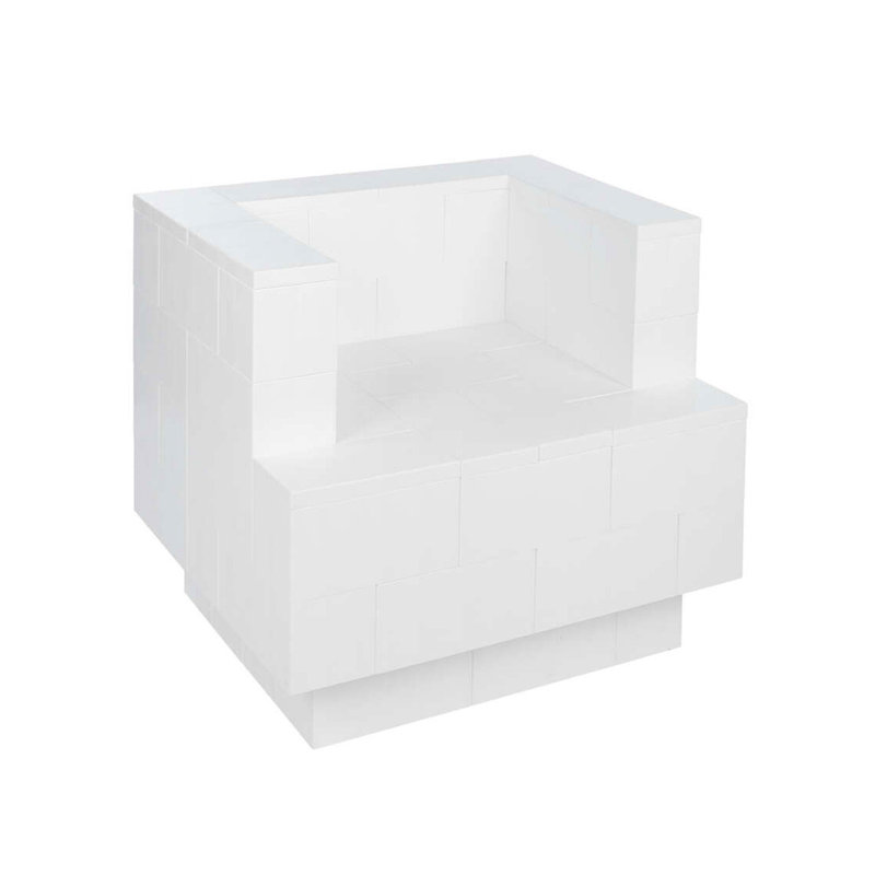 EverBlock 36" W Armchair, White