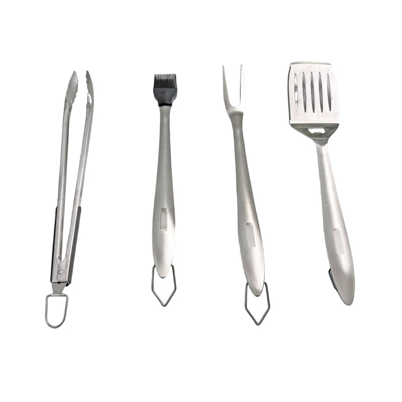 Outils de barbecue polyvalents en acier inoxydable - Spatule, brosse, pinces pour diverses surfaces robustes lors de compétitions extérieures