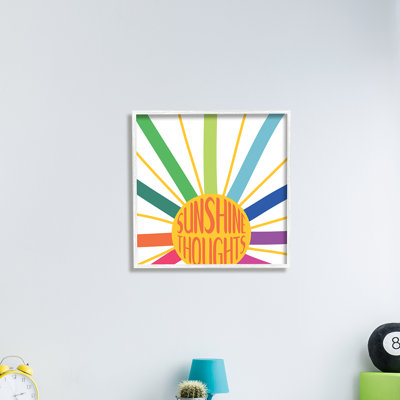 Pensées ensoleillées, arc-en-ciel, lever de soleil, rayons rayés par SD graphiques studio - impression