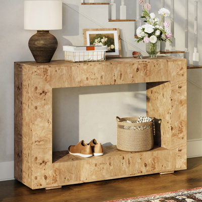 47.2" W Manufactured Wood Console Table, Yellow