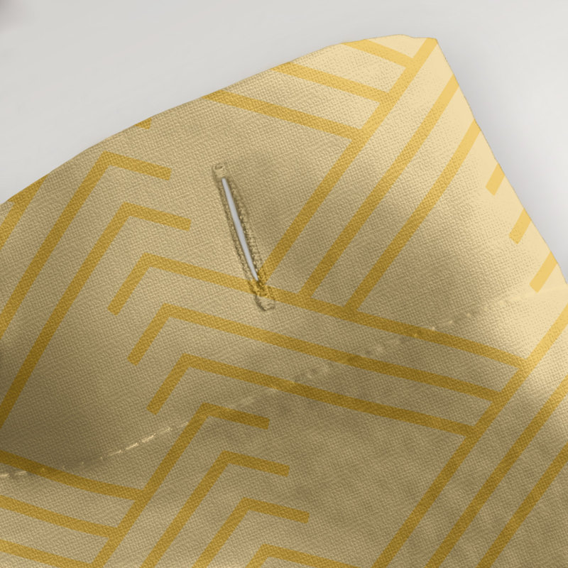 Rideau de douche simple Classic Zig Zag, Jaune